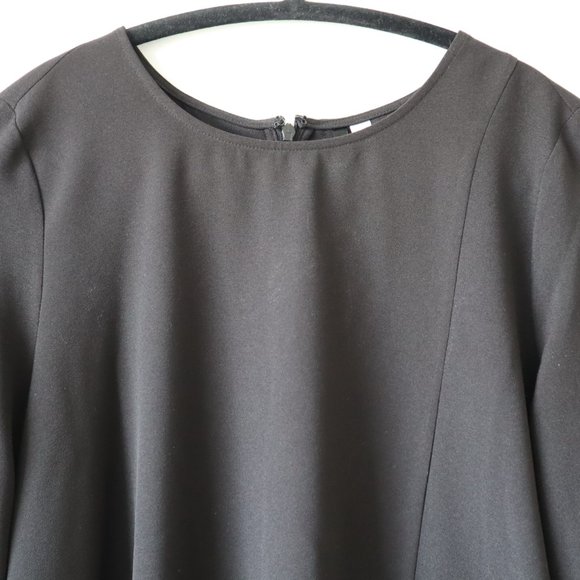 Kensie Black Swing Blouse with Bell Sleeves, Size Small - Picture 4 of 12